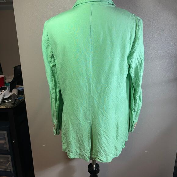 Loft Green Single Button Lightweight Linen Blend Blazer Women's  Size Medium M - Picture 2 of 9